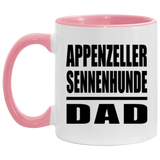 Appenzeller Sennenhunde Dad - 11oz Accent Mug Pink