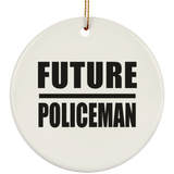 Future Policeman - Circle Ornament