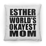 Esther World's Okayest Mom - Throw Pillow