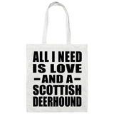 All I Need Is Love And A Scottish Deerhound - Tote Bag White
