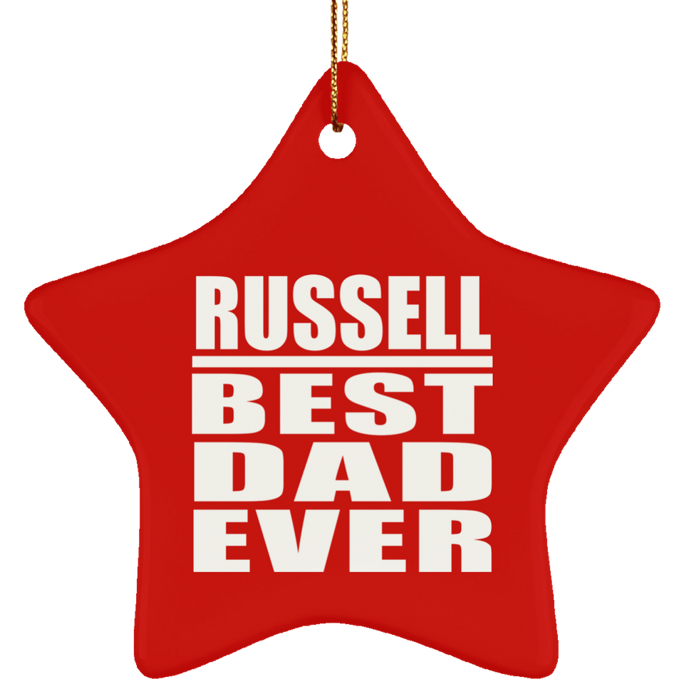 Russell Best Dad Ever - Star Ornament