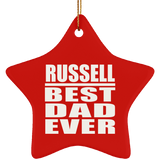 Russell Best Dad Ever - Star Ornament