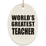 World's Greatest Teacher - Oval Ornament
