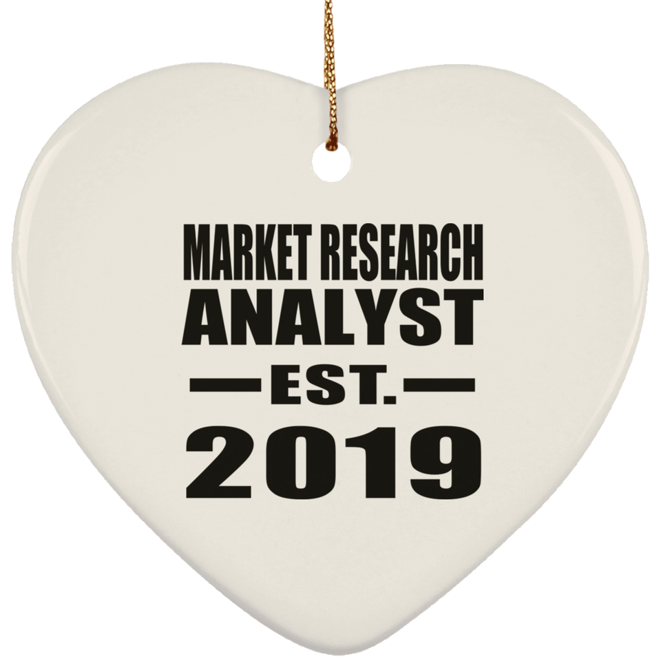 Market Research Analyst Established EST. 2019 - Heart Ornament