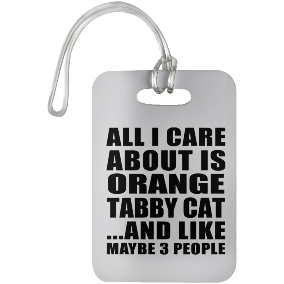 All I Care About Is Orange Tabby Cat - Luggage Bag Tag