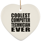 Coolest Computer Technician Ever - Heart Ornament