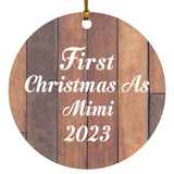 First Christmas As Mimi 2023 - Circle Ornament E