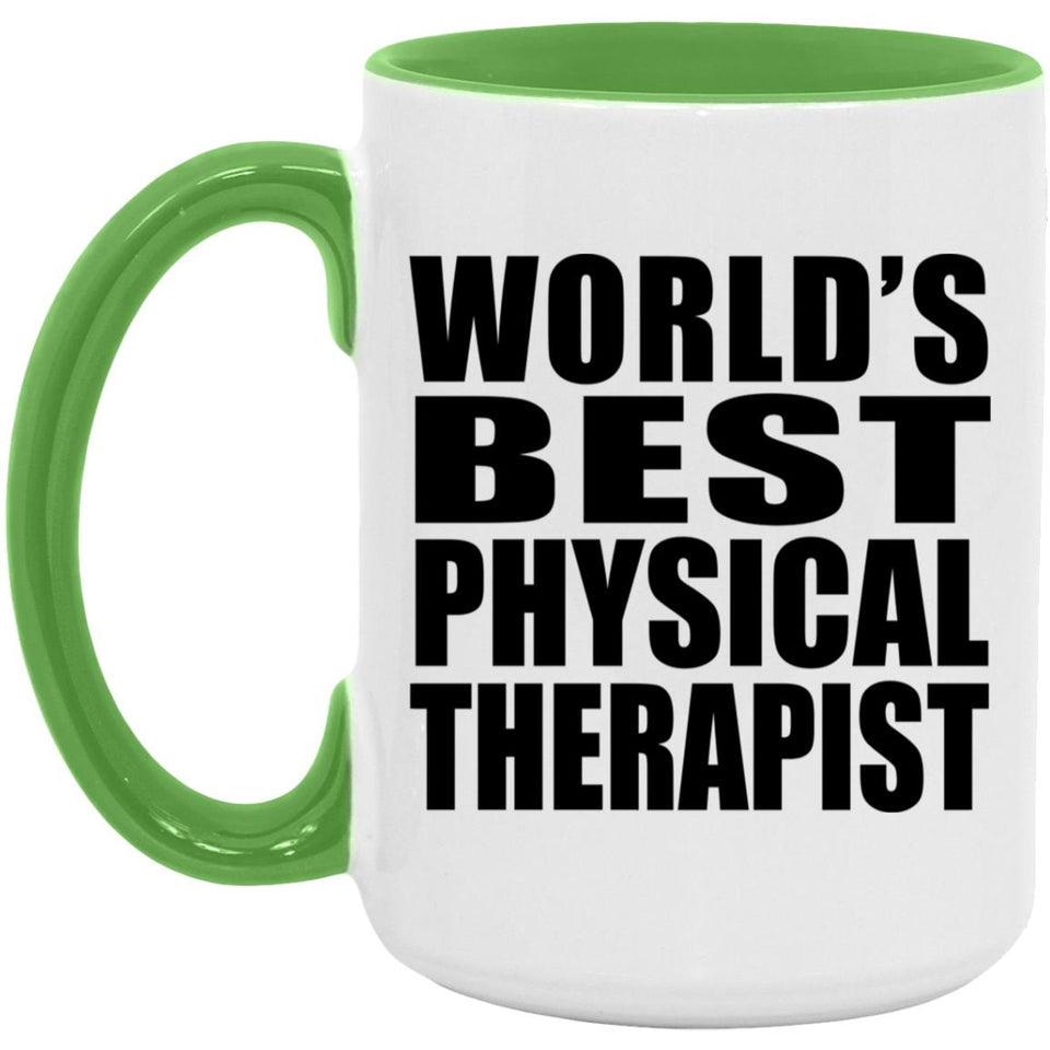 World's Best Physical Therapist - 15oz Accent Mug Green
