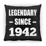 82nd Birthday Legendary Since 1942 - Throw Pillow Black