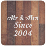 20th Anniversary Mr & Mrs Since 2004 - Drink Coaster E