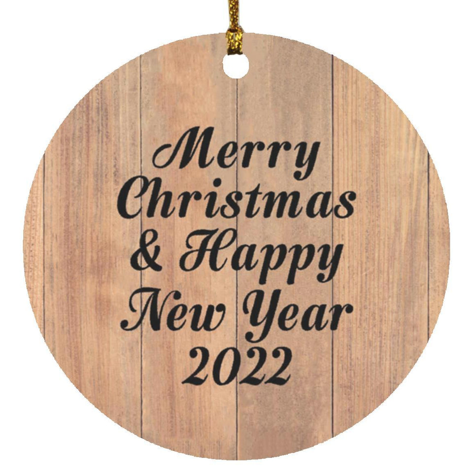 Merry Christmas & Happy New Year 2022 - Circle Ornament C