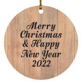 Merry Christmas & Happy New Year 2022 - Circle Ornament C