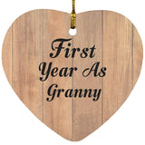 First Year As Granny - Heart Ornament C