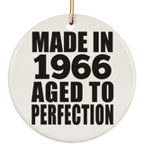 58th Birthday Made In 1966 Aged to Perfection - Circle Ornament