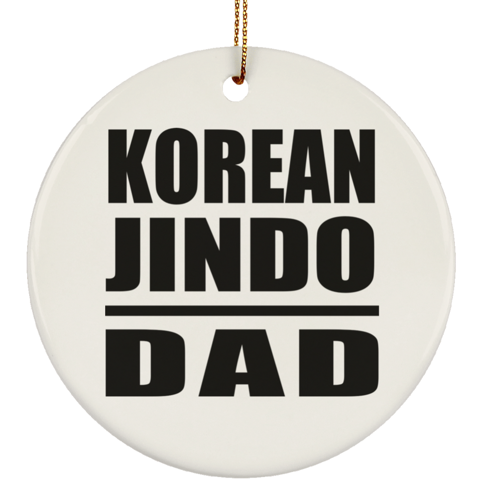 Korean Jindo Dad - Circle Ornament