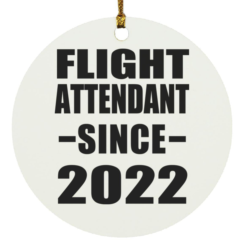 Flight Attendant Since 2022 - Circle Ornament