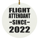 Flight Attendant Since 2022 - Circle Ornament