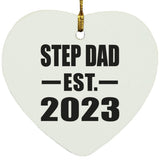 Step Dad Established EST. 2023 - Heart Ornament