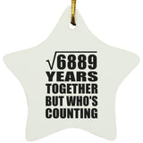83rd Anniversary Square Root of 6889 Years Who's Counting - Star Ornament