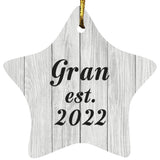 Gran Established Est. 2022 - Star Ornament F