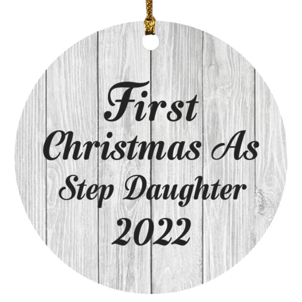 First Christmas As Step Daughter 2022 - Circle Ornament F