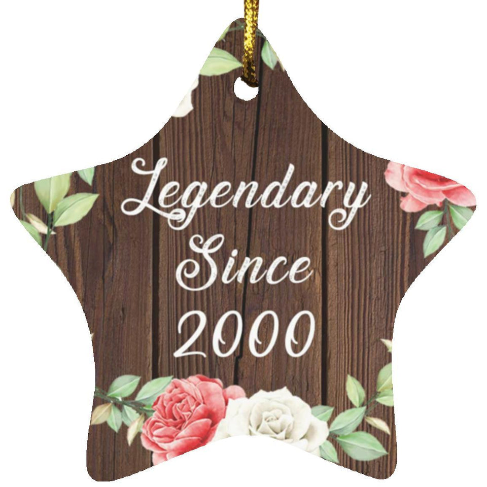24th Birthday Legendary Since 2000 - Star Ornament A