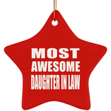 Most Awesome Daughter In Law - Star Ornament