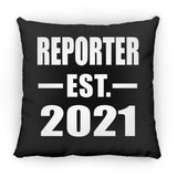 Reporter Established EST. 2021 - Throw Pillow Black