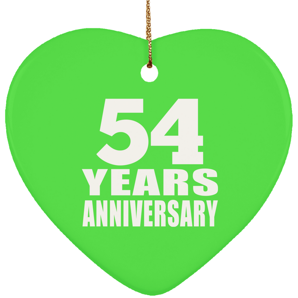 54th Anniversary 54 Years - Heart Ornament