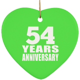 54th Anniversary 54 Years - Heart Ornament