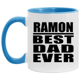Ramon Best Dad Ever - 11oz Accent Mug Blue