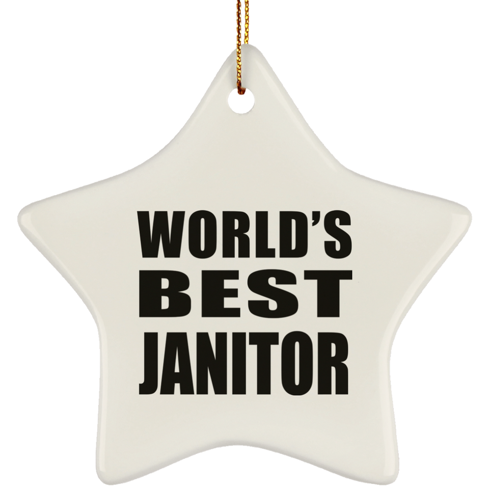 World's Best Janitor - Star Ornament