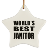 World's Best Janitor - Star Ornament