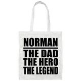 Norman The Dad The Hero The Legend - Tote Bag White