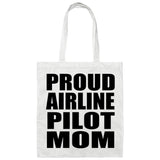 Proud Airline Pilot Mom - Tote Bag White