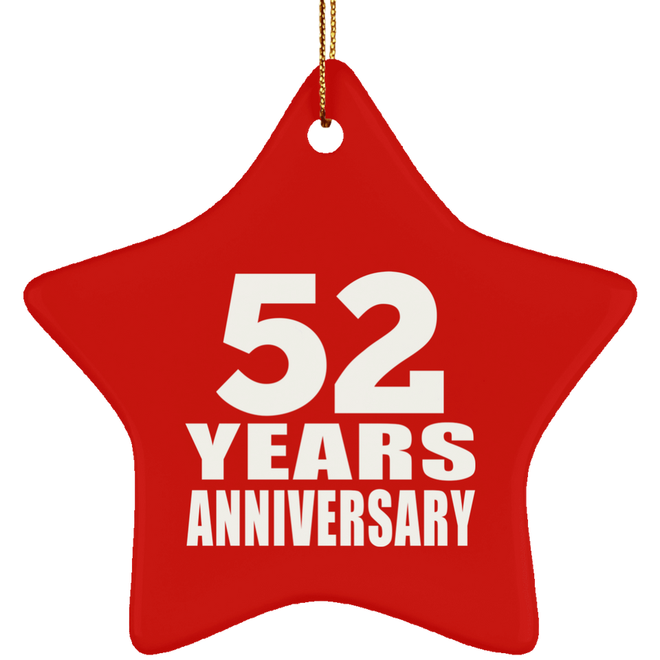 52nd Anniversary 52 Years - Star Ornament