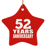 52nd Anniversary 52 Years - Star Ornament