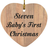 Steven Baby's First Christmas - Heart Ornament C