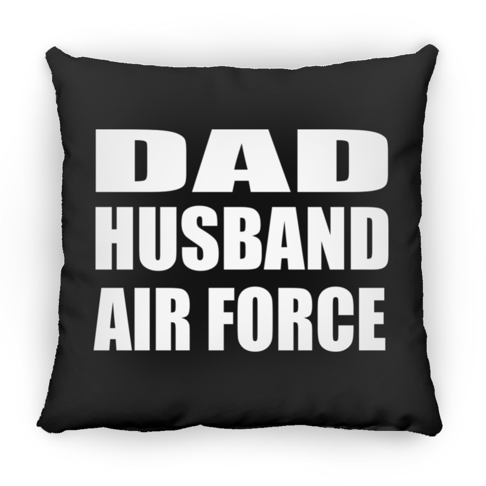 Dad Husband Air Force - Throw Pillow Black
