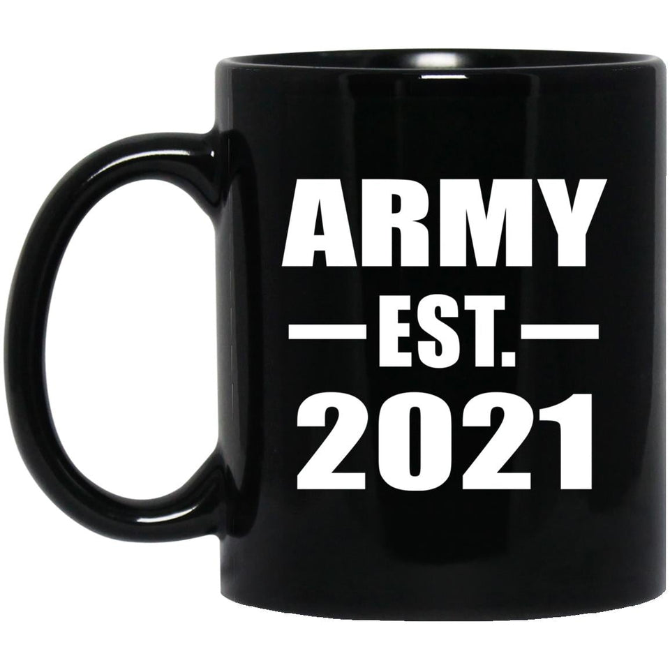 Army Established EST. 2021 - 11oz Coffee Mug Black