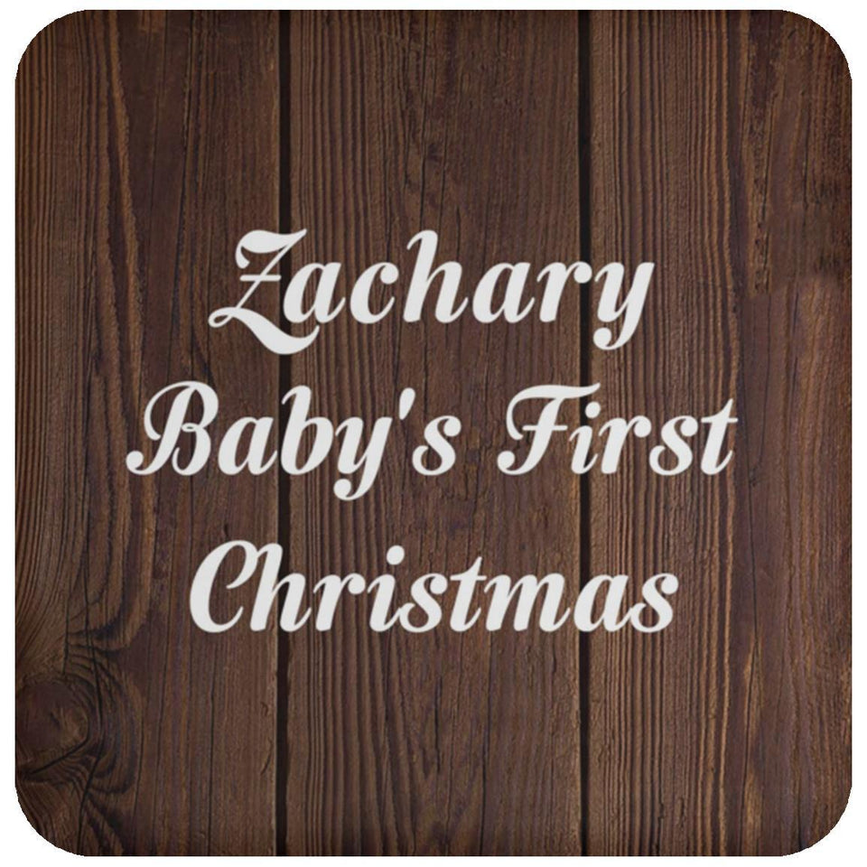 Zachary Baby's First Christmas - Drink Coaster D
