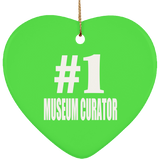 Number One #1 Museum Curator - Heart Ornament