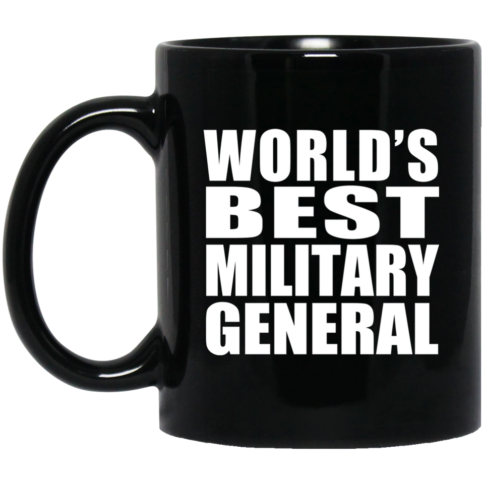 World's Best Military General - 11 Oz Coffee Mug Black