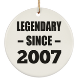 17th Birthday Legendary Since 2007 - Circle Ornament
