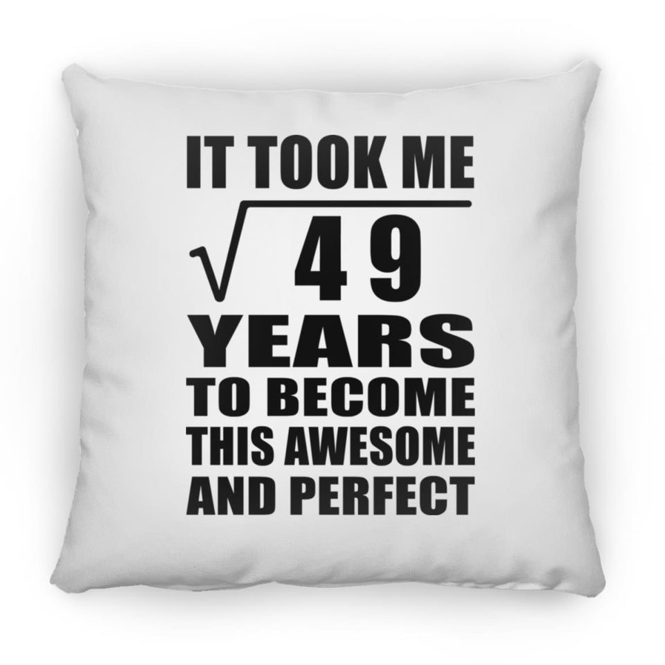 7th Birthday Took Square Root of 49 Years To Awesome - Throw Pillow
