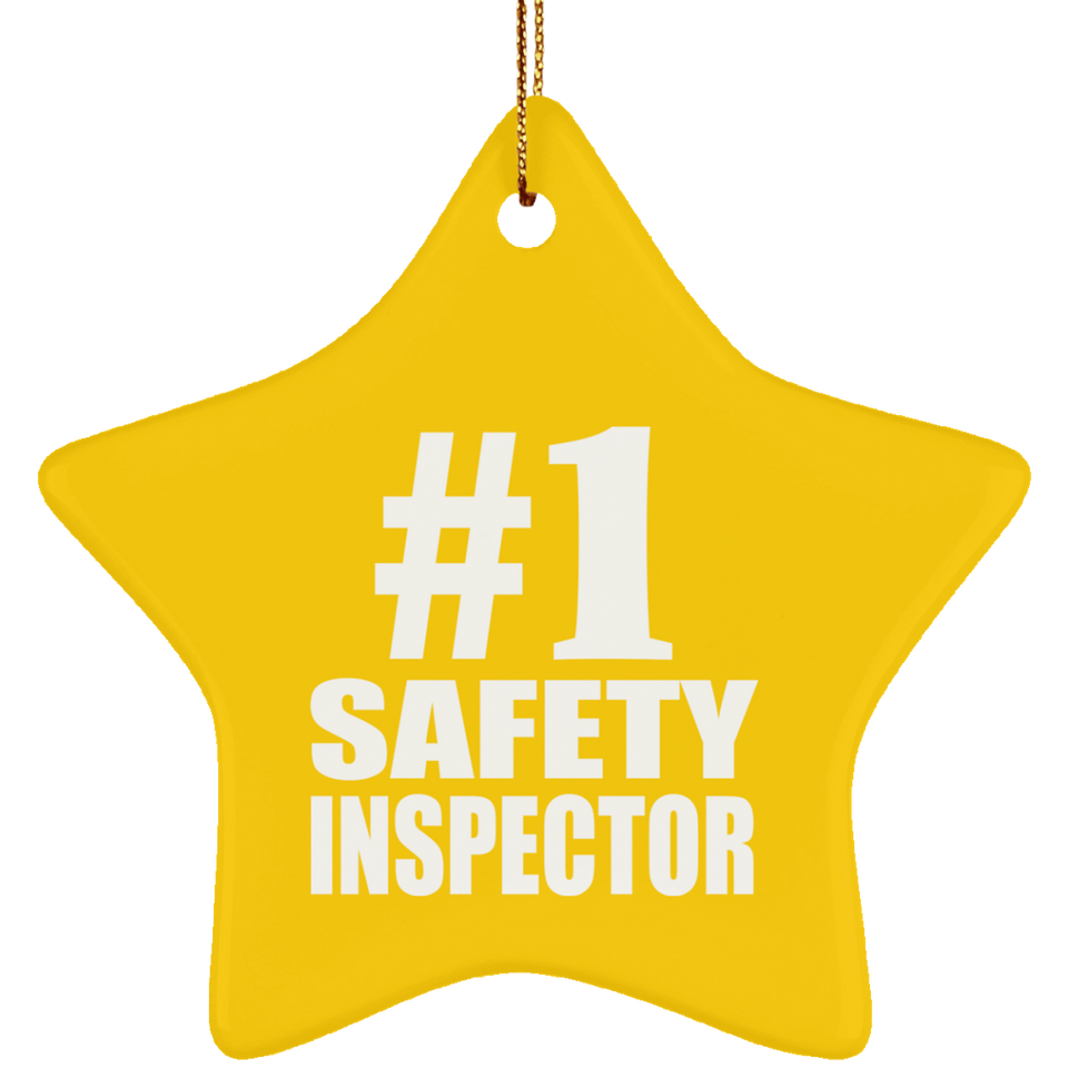 Number One #1 Safety Inspector - Star Ornament