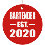 Bartender Established EST. 2020 - Circle Ornament