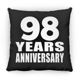 98th Anniversary 98 Years - Throw Pillow Black