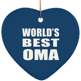 World's Best Oma - Heart Ornament