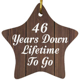 46th Anniversary 46 Years Down Lifetime To Go - Star Ornament D